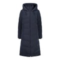 CMP Wintermantel Coat Fix Hood (Glanzeffekt, wattiert, warm) dunkelblau Damen